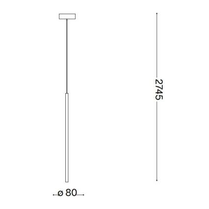 Ideal Lux - LED-kattokruunu johdossa FILO LED/3,5W/230V 2700K CRI 90 valkoinen