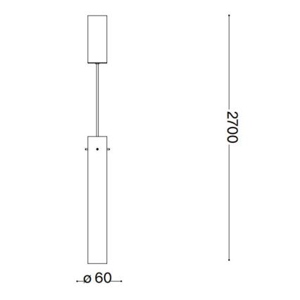 Ideal Lux - LED-kattokruunu johdossa FLAM LED/10W/230V halkaisija 6 cm CRI 90 läpinäkyvä