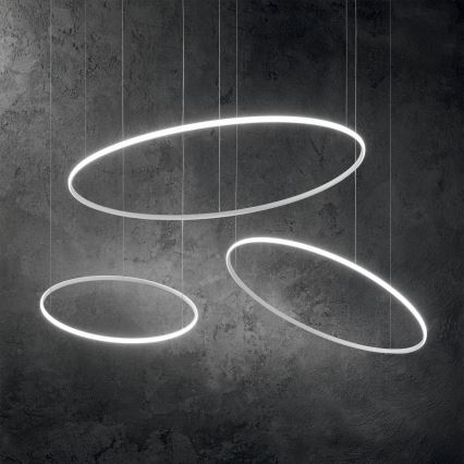 Ideal Lux - LED-kattokruunu johdossa HULAHOOP LED/39W/230V 3000K halkaisija 81,5 cm CRI 90 valkoinen