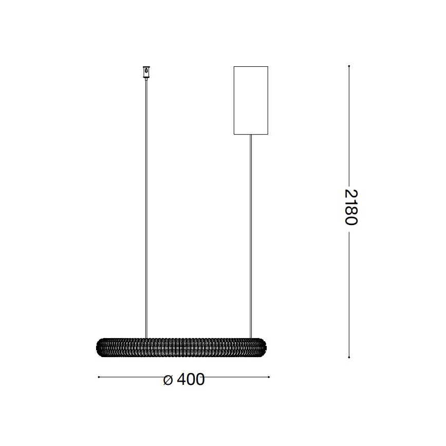 Ideal Lux - LED-kattokruunu johdossa MIRACLE LED/25W/230V halkaisija 40 cm CRI 90 mattakromi