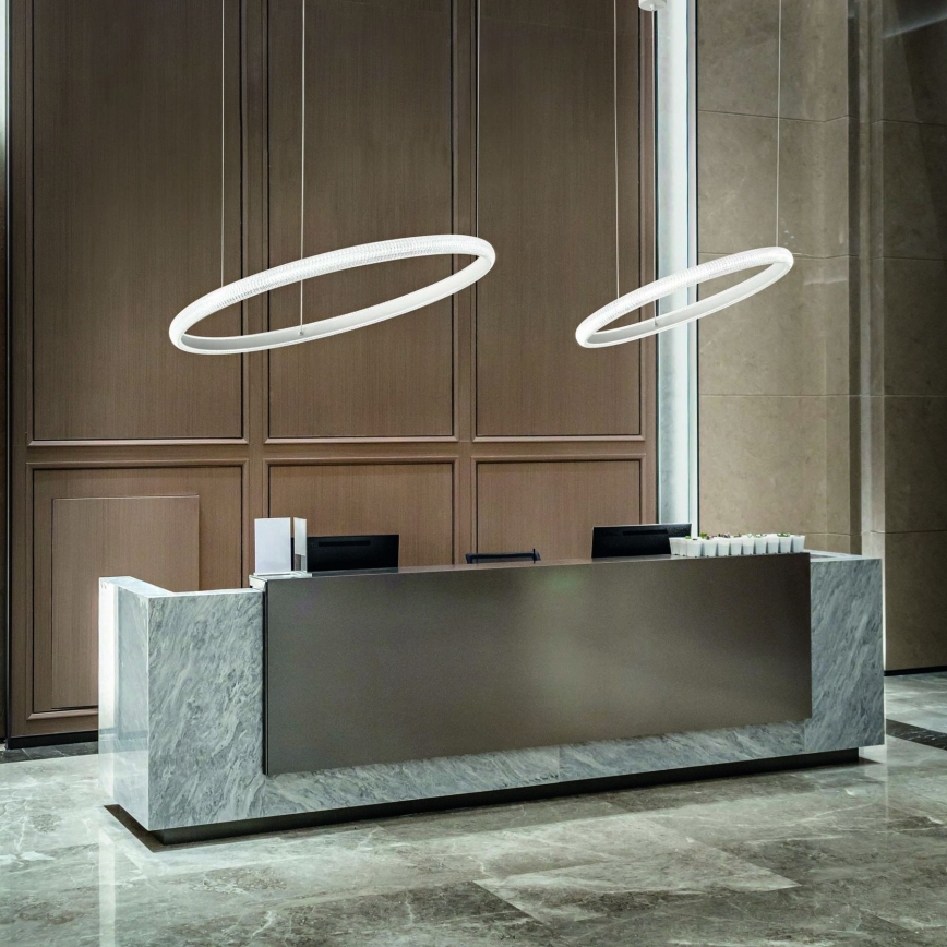 Ideal Lux - LED-kattokruunu johdossa MIRACLE LED/37W/230V halkaisija 60 cm CRI 90 mattakromi