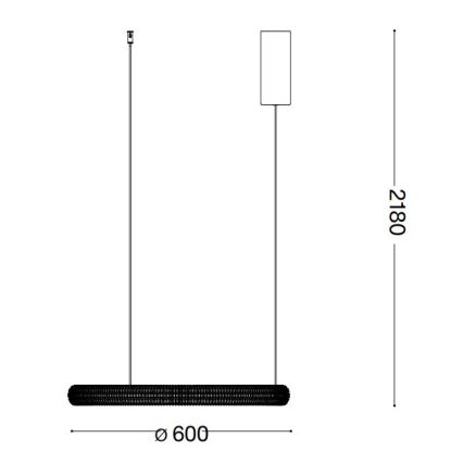 Ideal Lux - LED-kattokruunu johdossa MIRACLE LED/37W/230V halkaisija 60 cm CRI 90 mattakromi