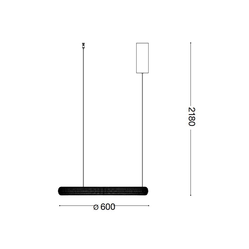 Ideal Lux - LED-kattokruunu johdossa MIRACLE LED/37W/230V halkaisija 60 cm CRI 90 mattakromi
