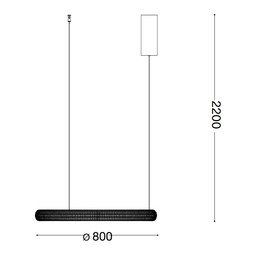Ideal Lux - LED-kattokruunu johdossa MIRACLE LED/45W/230V halkaisija 80 cm CRI 90 mattakromi