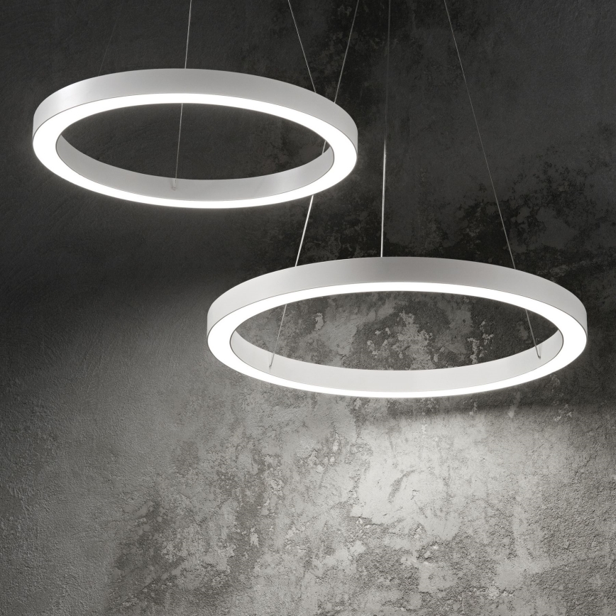 Ideal Lux - LED-kattokruunu johdossa ORACLE LED/28W/230V 3000K halkaisija 50 cm CRI 90 valkoinen
