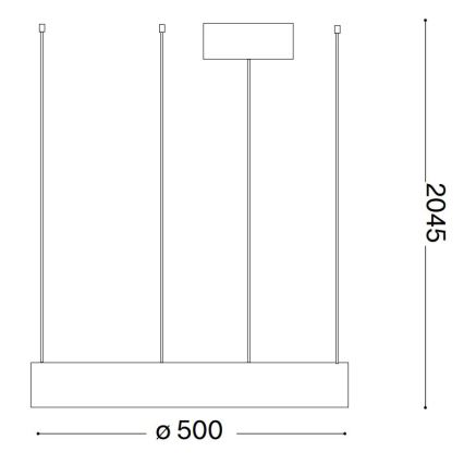 Ideal Lux - LED-kattokruunu johdossa ORACLE LED/28W/230V 3000K halkaisija 50 cm CRI 90 valkoinen