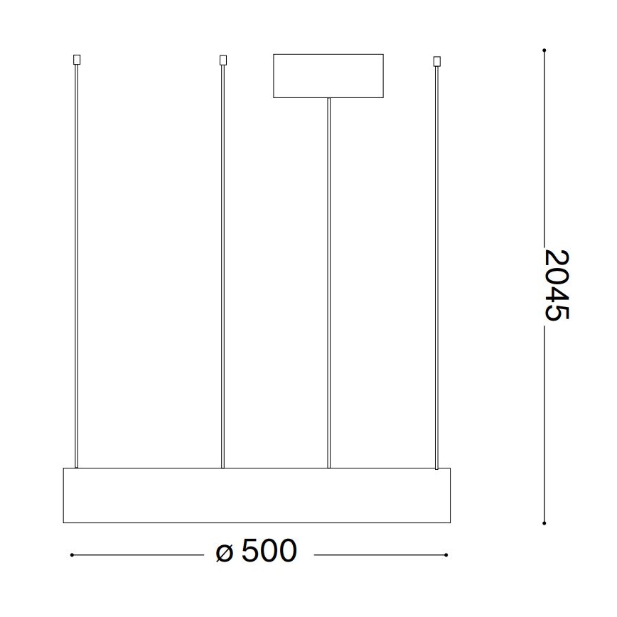Ideal Lux - LED-kattokruunu johdossa ORACLE LED/28W/230V 3000K halkaisija 50 cm CRI 90 valkoinen