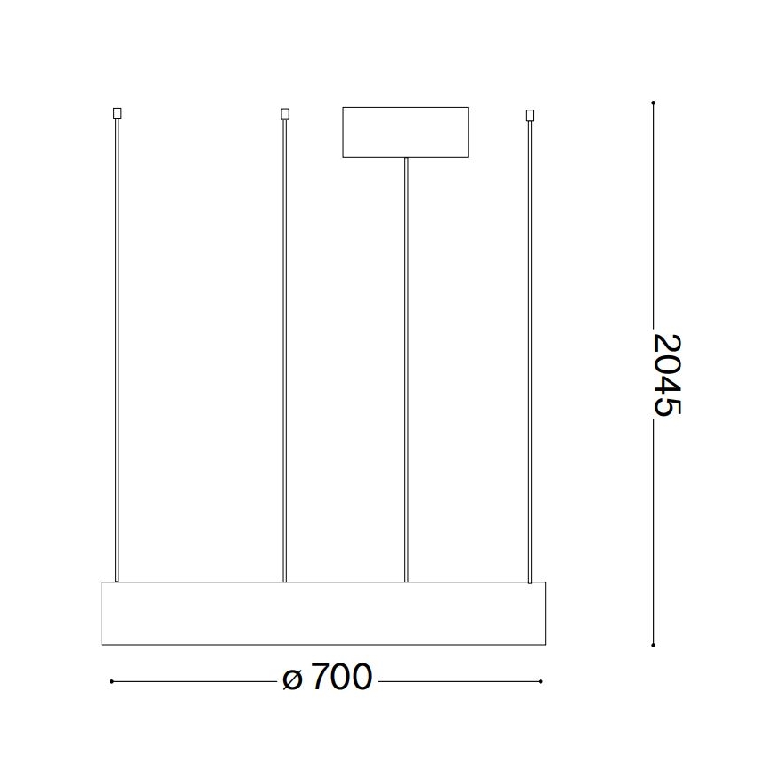 Ideal Lux - LED-kattokruunu johdossa ORACLE LED/35W/230V 3000K halkaisija 70 cm CRI 90 valkoinen