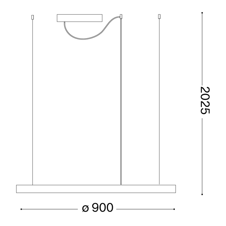 Ideal Lux - LED-kattokruunu johdossa ORACLE LED/55W/230V 3000K halkaisija 90 cm valkoinen