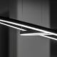 Ideal Lux - LED-kattokruunu johdossa ORACLE LED/89W/230V halkaisija 150 cm musta