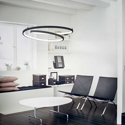 Ideal Lux - LED-kattokruunu johdossa OZ LED/52W/230V halkaisija 80 cm CRI 90 musta