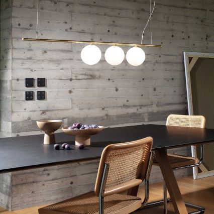 Ideal Lux - LED-kattokruunu johdossa PERLINE 3xG9/3W/230V kulta