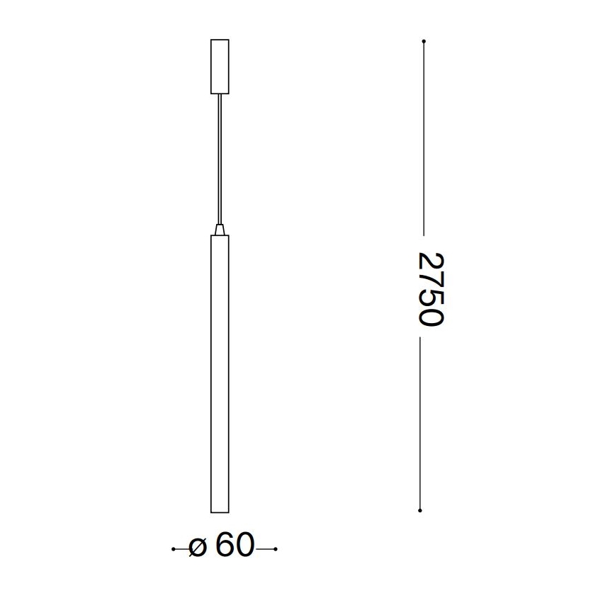Ideal Lux - LED-kattokruunu johdossa ULTRATHIN LED/11,5W/230V CRI 90 musta