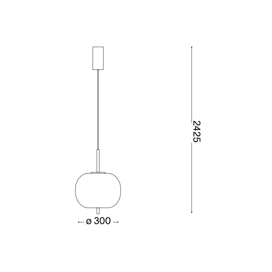 Ideal Lux - LED-kattokruunu johdossa UMILE LED/20W/230V halkaisija 30 cm CRI 90 messinki/valkoinen