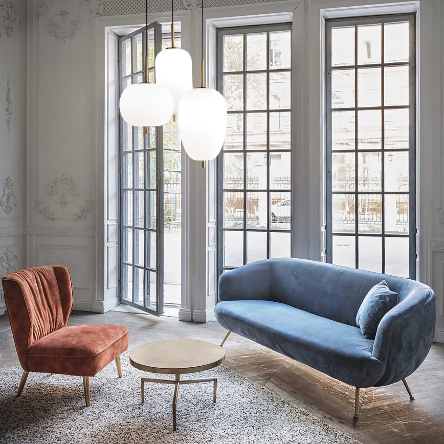 Ideal Lux - LED-kattokruunu johdossa UMILE LED/55W/230V halkaisija 60 cm CRI 90 messinki/valkoinen