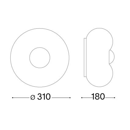 Ideal Lux - LED-kattovalaisin ARIZONA 2xGX53/9W/230V halkaisija 31 cm valkoinen