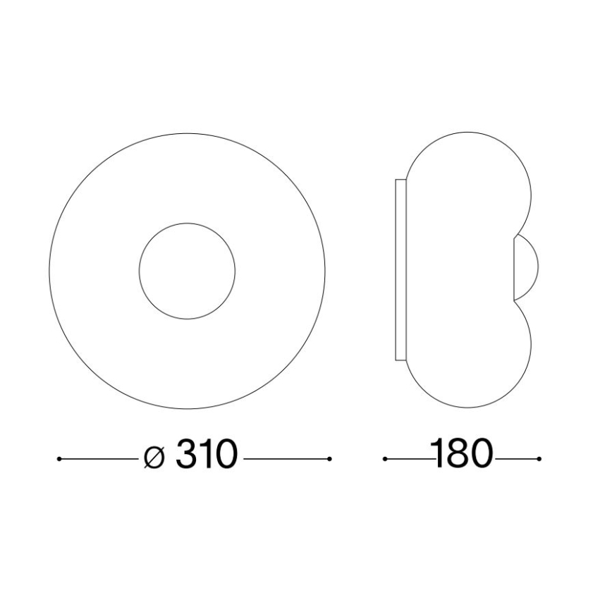 Ideal Lux - LED-kattovalaisin ARIZONA 2xGX53/9W/230V halkaisija 31 cm valkoinen