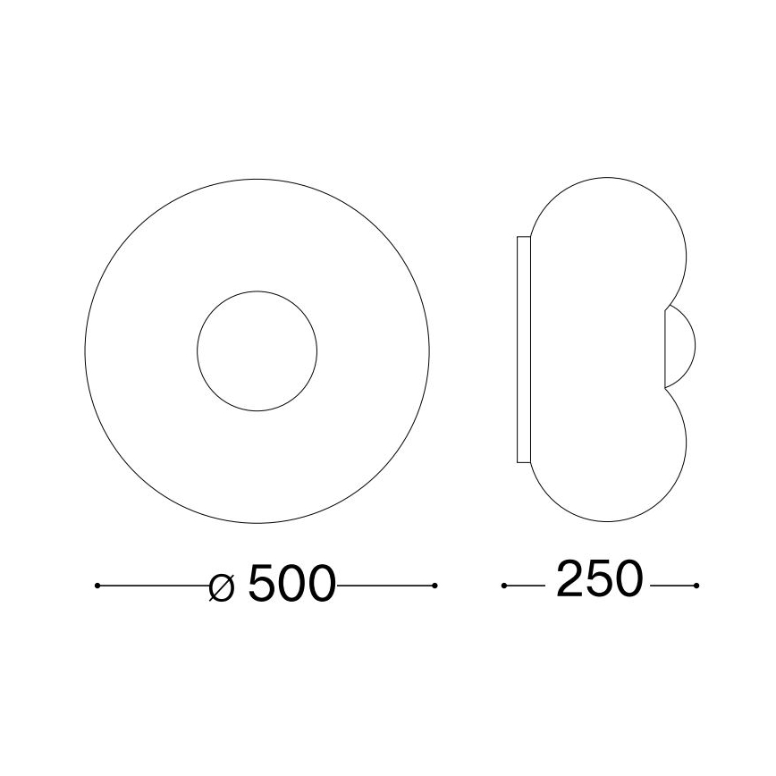 Ideal Lux - LED-kattovalaisin ARIZONA 5xGX53/9W/230V halkaisija 50 cm valkoinen