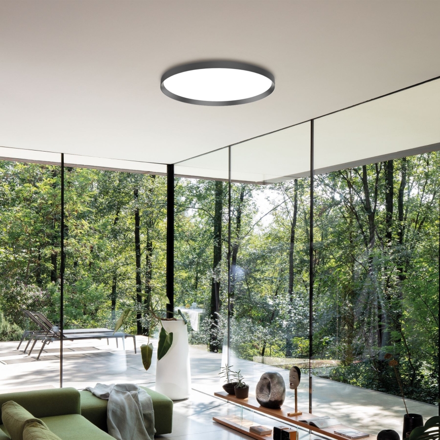 Ideal Lux - LED-kattovalaisin FLY LED/26W/230V 2700K halkaisija 45 cm CRI 90 IP40 musta