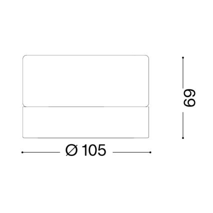 Ideal Lux - LED-kattovalaisin kylpyhuoneeseen LOLLY 1xGX53/9W/230V Ø 10,5 cm IP44 valkoinen/kirkas
