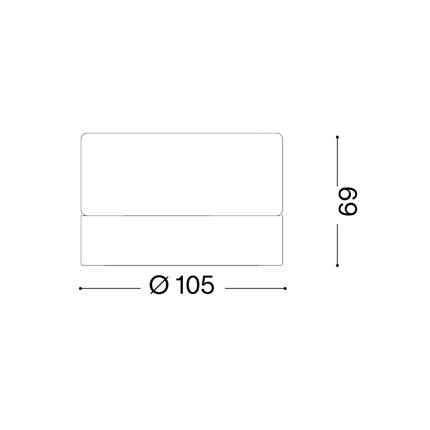 Ideal Lux - LED-kattovalaisin kylpyhuoneeseen LOLLY 1xGX53/9W/230V Ø 10,5 cm IP44 valkoinen/kirkas