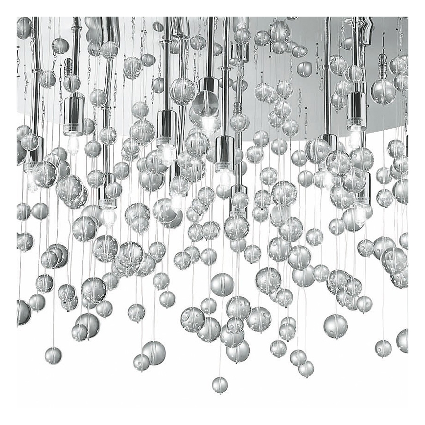 Ideal Lux - LED-kattovalaisin NEVE 12xG9/3W/230V halkaisija 63 cm kiiltävä kromi