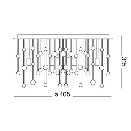 Ideal Lux - LED-kattovalaisin NEVE 8xG9/3W/230V halkaisija 40,5 cm kiiltävä kromi
