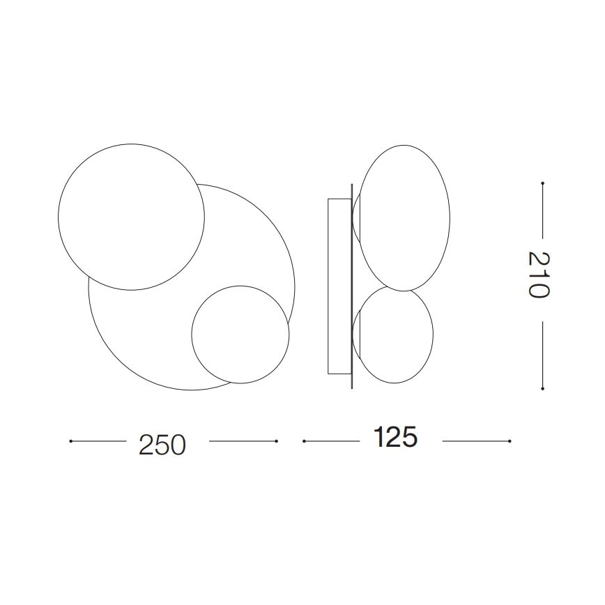 Ideal Lux - LED-kattovalaisin NINFEA 2xG9/3W/230V kulta