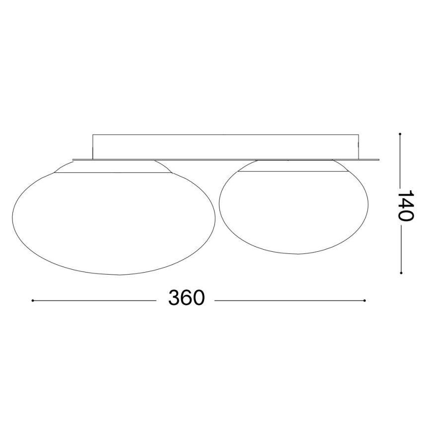 Ideal Lux - LED-kattovalaisin NINFEA 2xGX53/9W/230V valkoinen