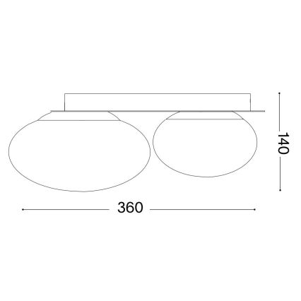 Ideal Lux - LED-kattovalaisin NINFEA 2xLED/9W/230V kulta