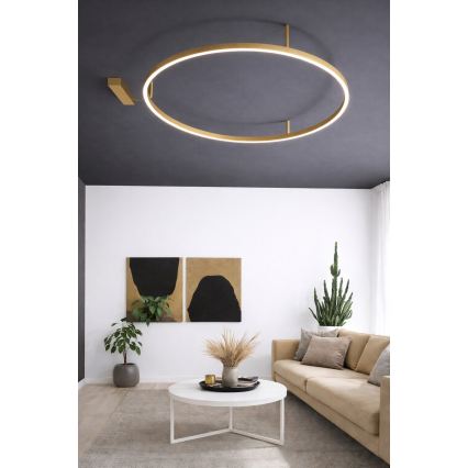Ideal Lux - LED-kattovalaisin ORACLE SLIM LED/29W/230V 3000K CRI 90 Ø 50 cm kultainen