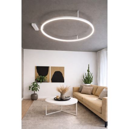 Ideal Lux - LED-kattovalaisin ORACLE SLIM LED/37W/230V 2700K CRI 90 Ø 70 cm valkoinen