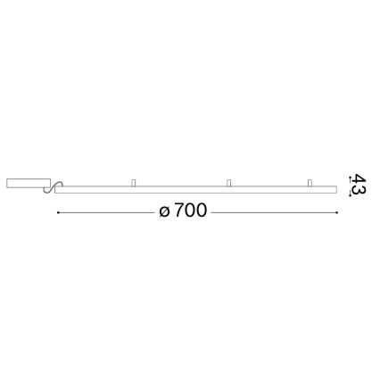 Ideal Lux - LED-kattovalaisin ORACLE SLIM LED/37W/230V 2700K CRI 90 Ø 70 cm valkoinen