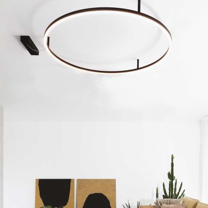 Ideal Lux - LED-kattovalaisin ORACLE SLIM LED/37W/230V 3000K CRI 90 halkaisija 70 cm musta