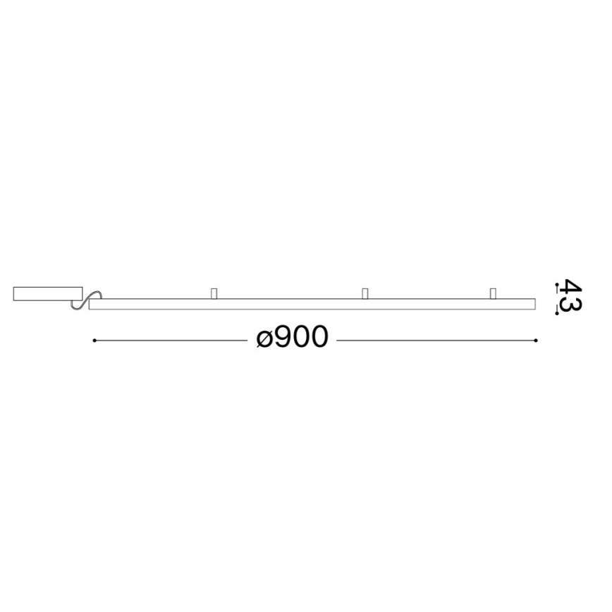 Ideal Lux - LED-kattovalaisin ORACLE SLIM LED/53W/230V 4000K CRI 90 Ø 90 cm kultainen