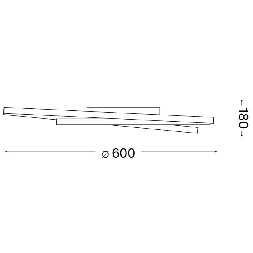 Ideal Lux - LED-kattovalaisin OZ LED/47W/230V halkaisija 60 cm CRI 90 valkoinen