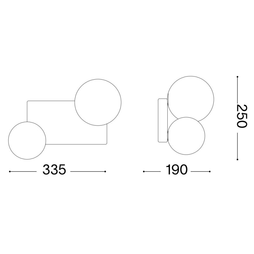 Ideal Lux - LED-kattovalaisin PENTA 2xG9/3W/230V kulta