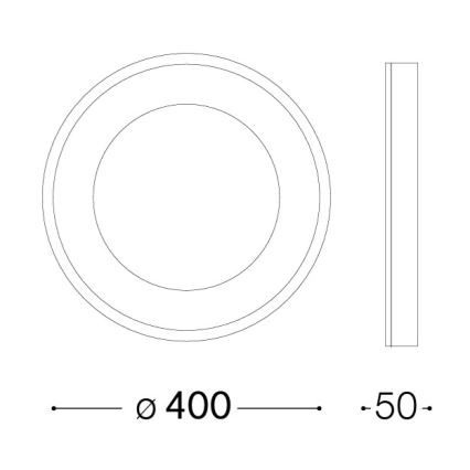 Ideal Lux - LED-kattovalaisin PLANET LED/20W/230V CRI 90 halkaisija 40 cm musta