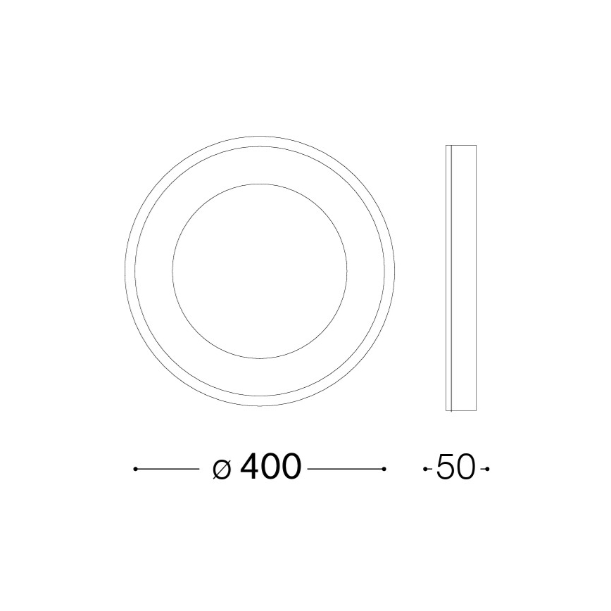 Ideal Lux - LED-kattovalaisin PLANET LED/20W/230V CRI 90 halkaisija 40 cm valkoinen
