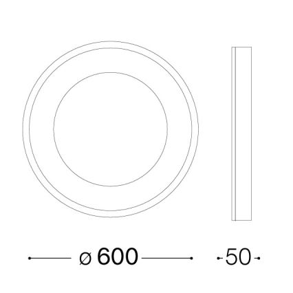 Ideal Lux - LED-kattovalaisin PLANET LED/29W/230V CRI 90 halkaisija 60 cm valkoinen