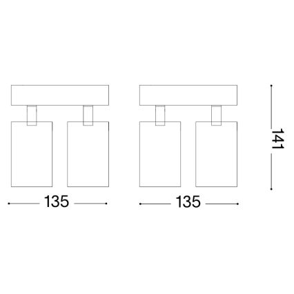 Ideal Lux - LED-kohdevalaisin DYNAMITE 4xGU10/7W/230V CRI 90 messinki