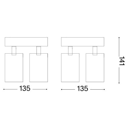 Ideal Lux - LED-kohdevalaisin DYNAMITE 4xGU10/7W/230V CRI 90 musta