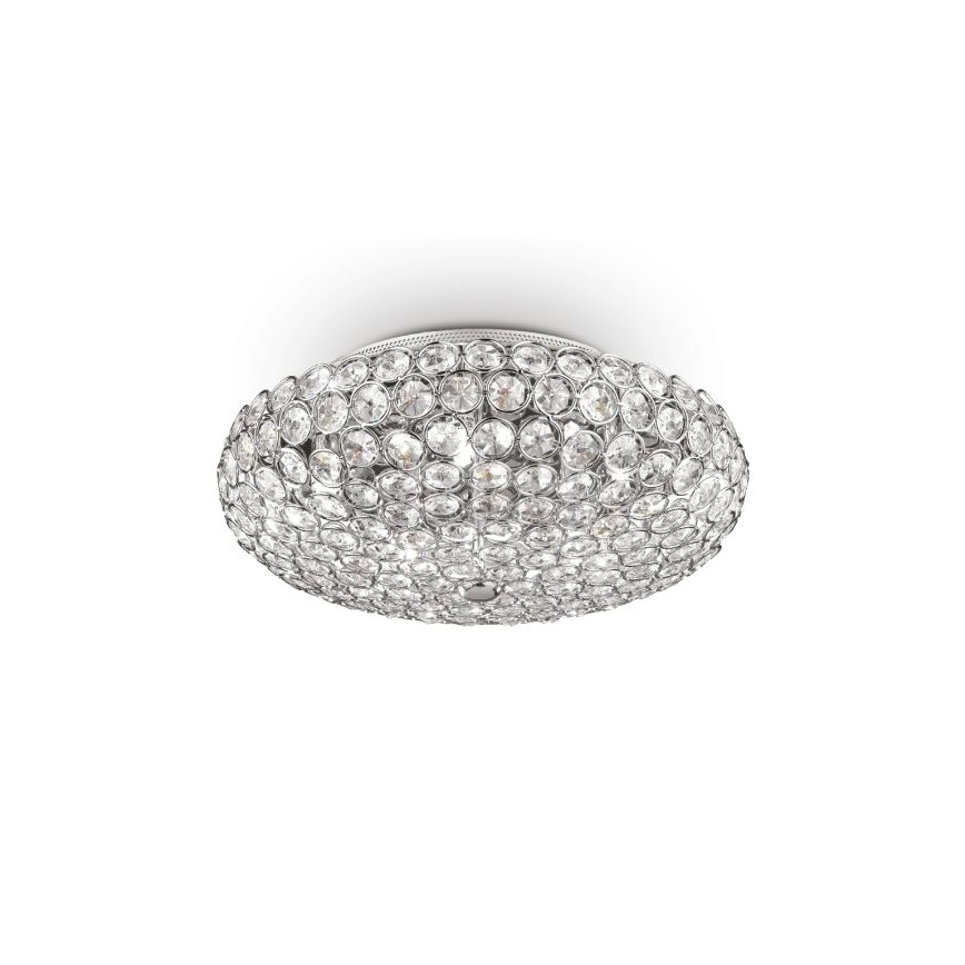 Ideal Lux - LED-kristallikattovalaisin KING 5xG9/3W/230V halkaisija 38 cm kiiltävä kromi