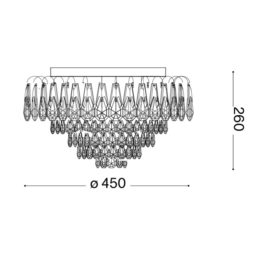 Ideal Lux - LED-kristallikattovalaisin MAGNOLIA 7xG9/3W/230V
