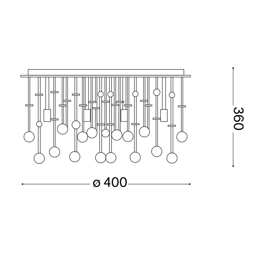 Ideal Lux - LED-kristallikattovalaisin MOONLIGHT 8xG9/3W/230V halkaisija 40 cm kulta