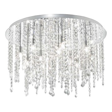 Ideal Lux - LED-kristallikattovalaisin ROYAL 12xG9/3W/230V halkaisija 60 cm kiiltävä kromi
