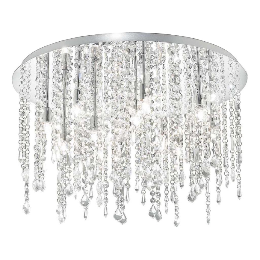 Ideal Lux - LED-kristallikattovalaisin ROYAL 12xG9/3W/230V halkaisija 60 cm kiiltävä kromi
