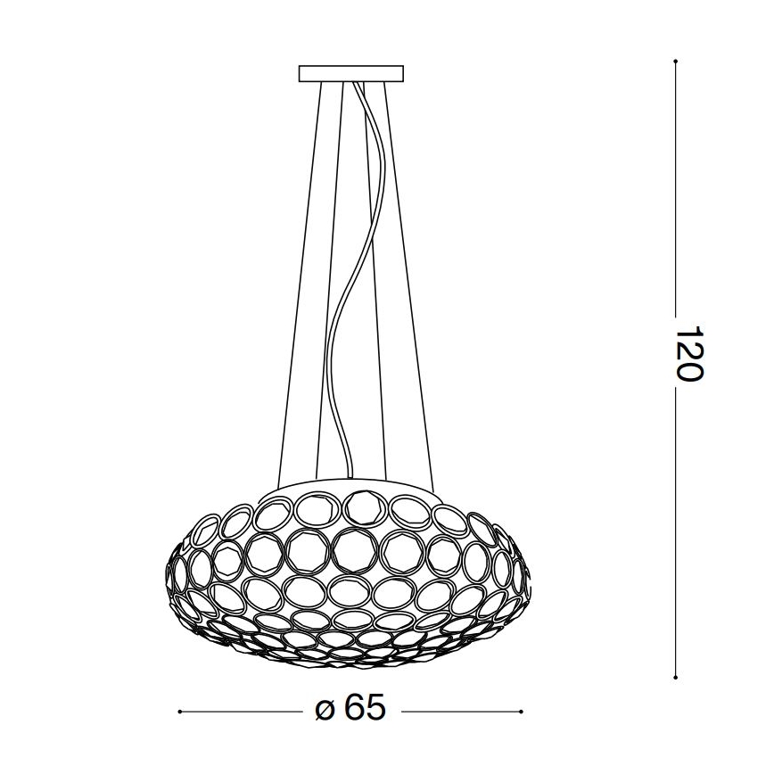 Ideal Lux - LED-kristallikruunu johdossa KING 12xG9/3W/230V halkaisija 65 cm kiiltävä kromi