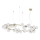 Ideal Lux - LED-kruunu vaijerilla PERLAGE 30xG9/3W/230V 143 cm kulta/valkoinen