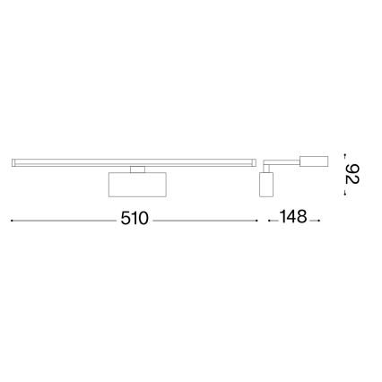 Ideal Lux - LED-kuvavalo ALMA LED/12,5W/230V 51 cm CRI 90 kulta